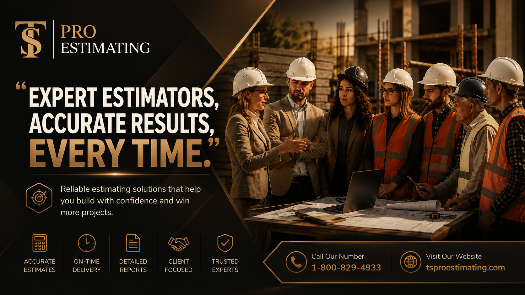 TS Pro Estimating construction estimating services — banner 2
